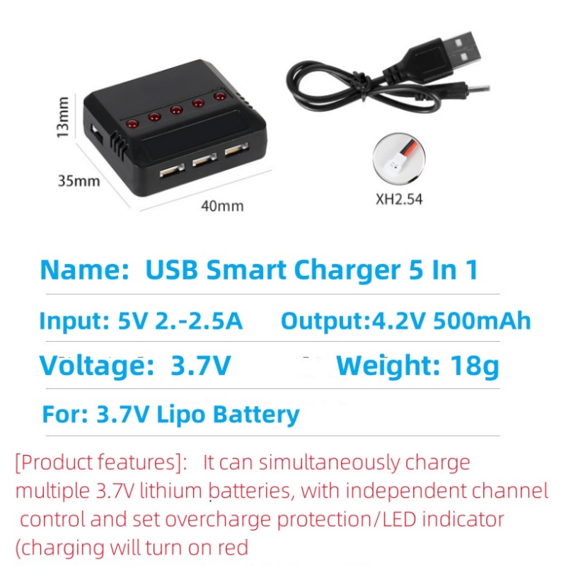 Syma X5HW X5HC X5C X5SW 3,7 V  - Drone Power Bank reseña y precio